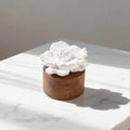 Handmade Porcelain Scented Ceramic Flower Aroma Plaster Air Freshener Wooden Based Home Aromatherapy Essential Oil Reed Diffuser