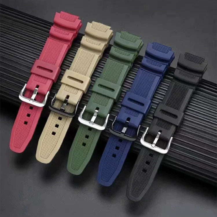 18mm Soft Silicone Watch Band for Casio W218H AE-1200 1100 SGW-300 MRW-200 Bracelet Resin Silicone Strap