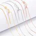 S925 Silver Chain Wear Bead Pin Needle 18K Box Corss Chain DIY Necklace Pendant Adjustable Chain Jewelry Accessories