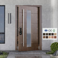 Guangdong Yohome Custom ISO Certified Entrance Wooden Security Front Doors for Homes External Pivot Entry Door