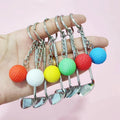 Fashion Promotional Gift Bag Key Accessories Sublimation Metal Golf Ball Club Keychain