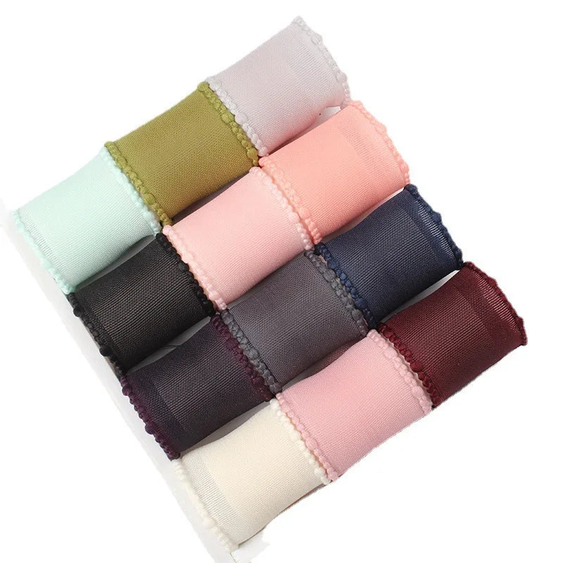 Dingxin 100% Cotton DIY Hair Accessories Solid Double Face Roll Single Face Handmade Popcorn Mesh Bow Ribbon 2 Sponge 2 Pieces