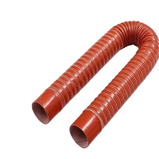 Professional Manufacture High Temperature Flexible Spiral Duct Hose Silicone Fiberglass for Air and Gas Versatile and Durable