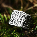 Stainless Steel Men's Ring Weaving Strip Pattern Vintage Viking Celtic Punk Style Ring