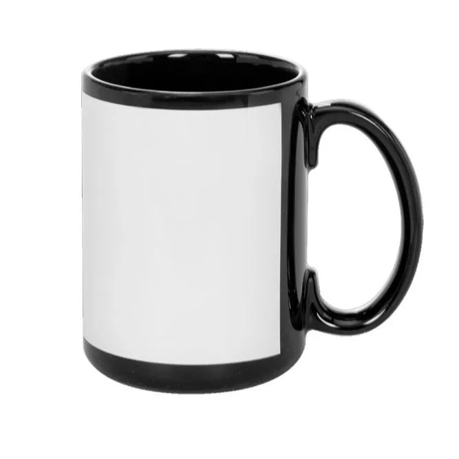 Factory Wholesale 15oz White Cup Heat Transfer Sublimation White Black Mug Coated Cup