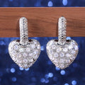 CAOSHI Jewelry Party Dazzling Bling Earring Korean Brand Designer Earrings Jewelry Women&Girls Heart Silver Earring