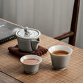 Ice Gray Glaze HAILANG Quick Cup Japanese Style Porcelain Kung Fu Tea Set One Pot Two Cups Outdoor Portable Travel Tea Set