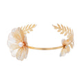 New Baroque Butterfly Rose Flower Leaves Hairband Design Gold Plated Metal Wedding Crystal Hairband Tiara for Women