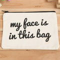 Wholesale Eco Blank Travel Natural Recycled Makeup Pouch Custom Logo  Cotton Canvas Cosmetic Bag With Zipper