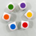 Deskjoy 16MM Plastic Six Sided Dice 20pcs Each with Blank Square Faces Classroom Teaching and Game Education Tool