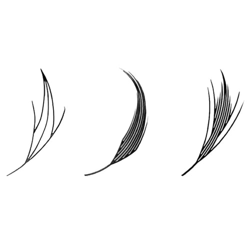 0.07mm Premade Comic Eyelash Extension C D Curl 8-15mm Lashes Tray Matte Black/Brown Private Label Comic Spire  ELF Lash
