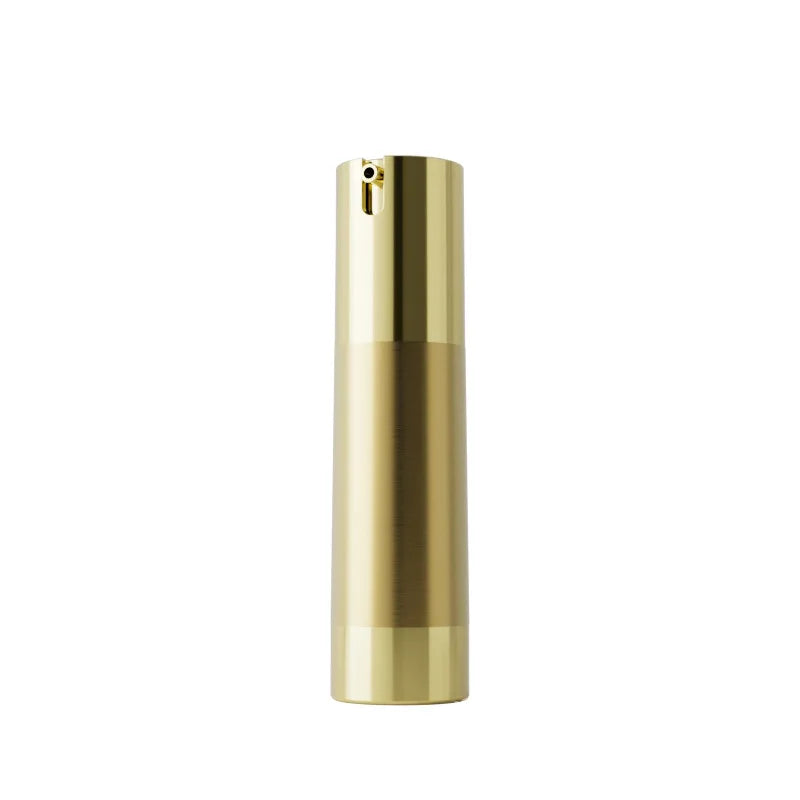 Custom Cosmetic Packaging Shiny Rose Gold Silver Empty Plastic 10ml 15ml 20ml 30ml Electroplated Uv Beak Airless Pump Bottle