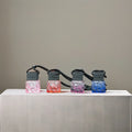 Colorful 10ml Borosilicate Glass Water Cube Car Perfume Diffuser Bottle Empty Aromatherapy Square Bottle Black Cap MOQ 100pcs