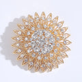 Luxury Wedding Dress Accessories Corsage Brooch Valentine's Day Gift Jewelry Women Alloy Rhinestone Flower Brooch Pin