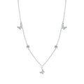 Classic Butterfly Necklace 925 Sterling Silver Fine Jewelry Snowflake Pendant Necklace New Fashion Necklaces for Gifts