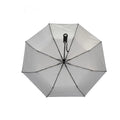 Custom Printing Promotional Nylon Folding Umbrella with LED Torch Auto Button Plastic Handle for Business Gifts