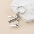 New Hairstylist Keychain Hair Salon Key Ring Hair Dryer Scissors Comb Key Chain Hairdresser Gifts for Women and Men DIY
