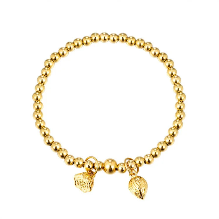 Minimalist Jewelry Stainless Steel Gold Geometric Charm Chains Bracelets