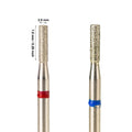 3/32" Drill Accessories Tips E-file Rotary Burrs Safety 2.0*7.0mm Manicure Russian Cuticle Mini Barrel Diamond Nail Drill Bits