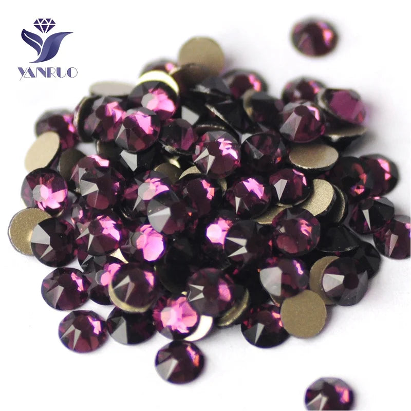 YANRUO Amethyst Diamond Rhinestone Bridal Hair Accessories Rhinestone for Outfit and Wedding Dresses