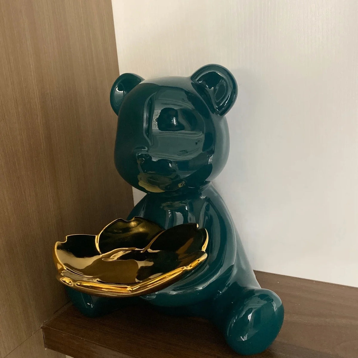 Hot Sale Korean Ins Style Violent Bear Key Storage Ceramic Ornaments Soft Decoration Ceramic Storage Ornaments