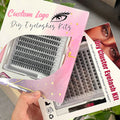 At Home Cluster Lashes Diy Eyelash Extension Kit Vegan Silk Cluster Lashes Comfortable Knot Free Lash Segment Cluster