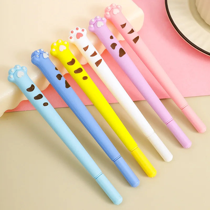 Wholesale School Stationery Cute Kawaii Cartoon Cat Paw Shape Gel Pen for Kids