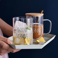 Wholesale 420ml Glass Water Cup Borosilicate Glass Drinking Cup Heat Resistant Glass Juice Cup For Milk Breakfast