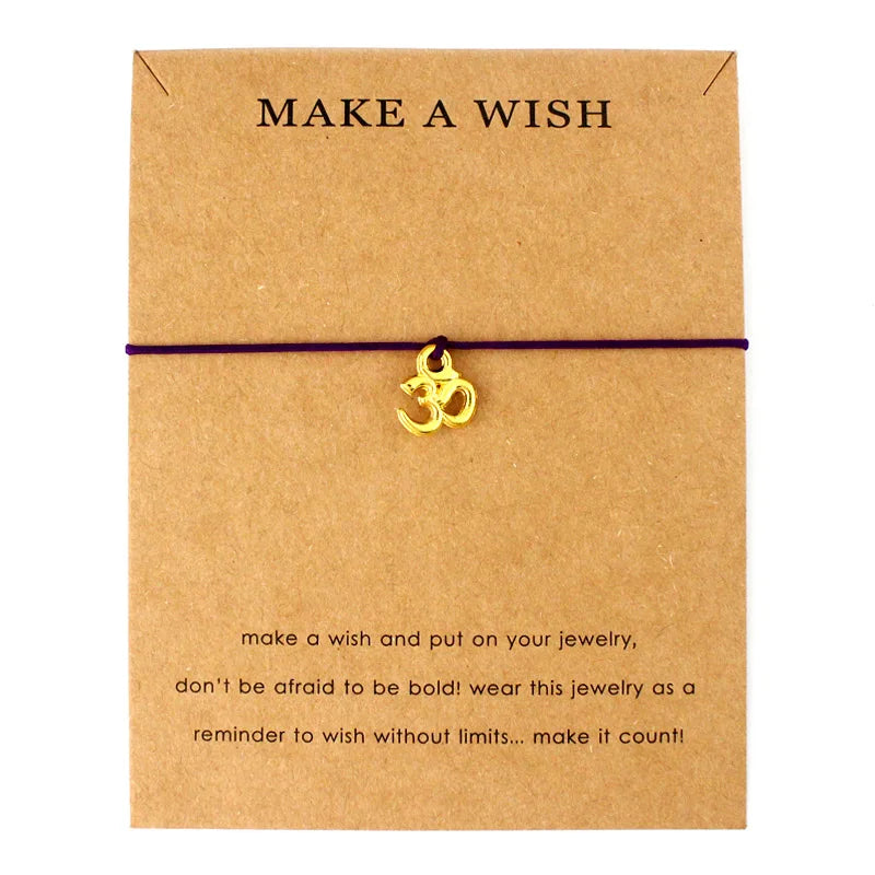 Manufacturer Girls Make a Wish Jewelry Beautiful Silver Plated Yogi OM OHM Yoga Lotus Charm Men Bracelets for Women