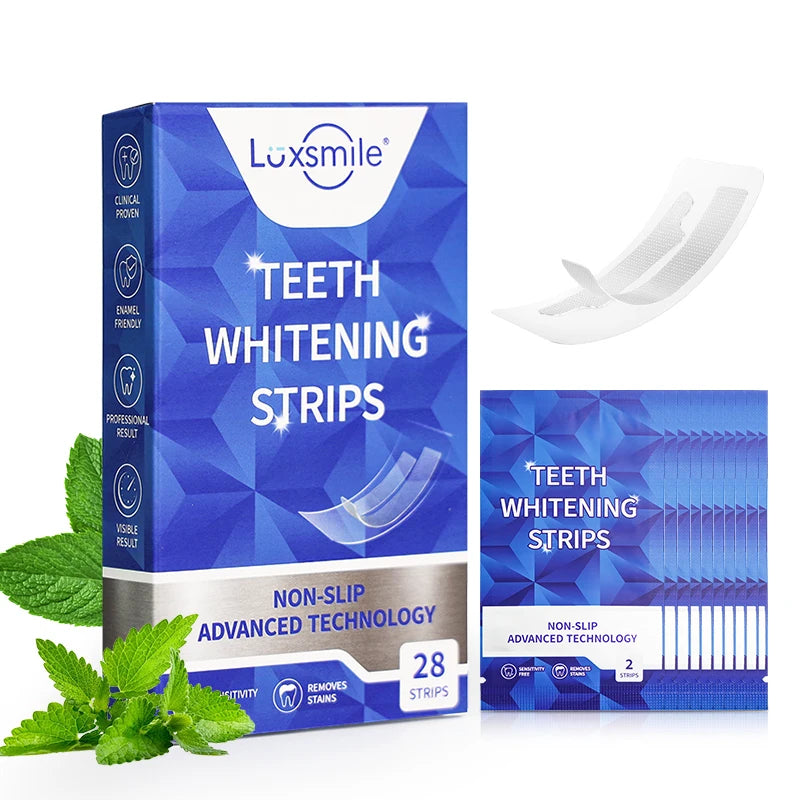 Luxsmile Tooth Whitening Products Private Label Non Sensitive Flavored 28 PAP Wholesale Teeth Whitening Strips for Teeth