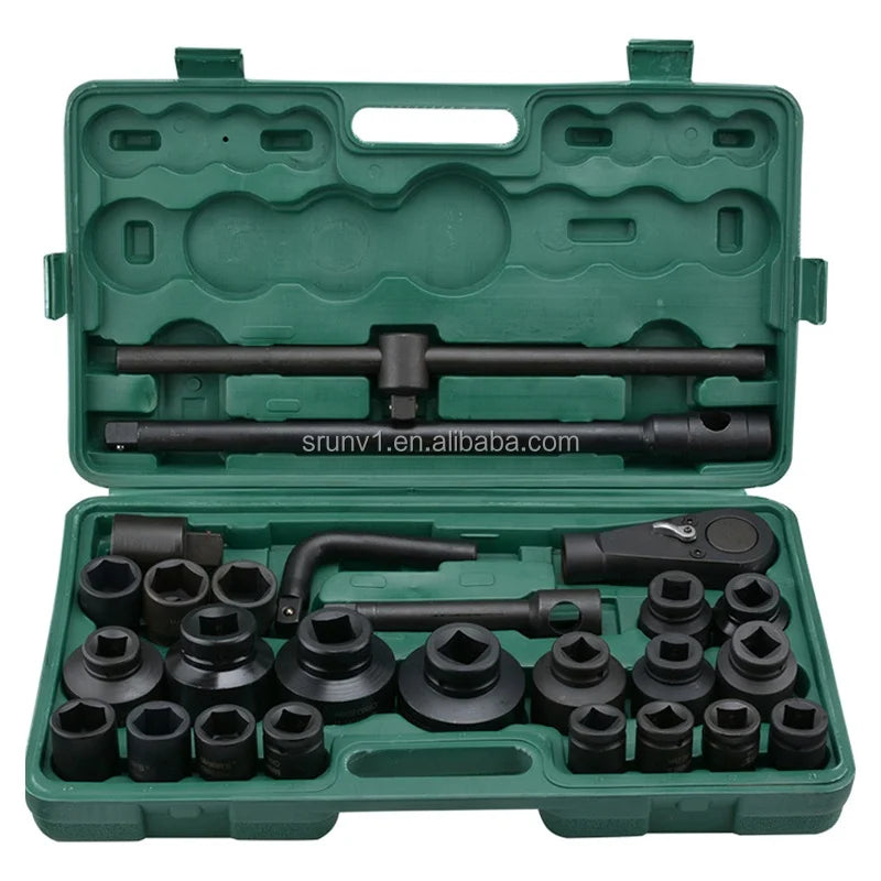 2023 New 21PCS Impact Socket Set Heavy Duty Socket Set With Splice Rod Sliding Rod Ratchet 3/4'' Impact Socket Set