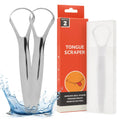 Oral Hygiene Tongue Cleaning Stainless Steel Tongue Cleaner Metal Tongue Scrapoer Set