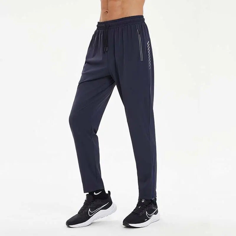 Blank Custom Low MOQ Quick Dry With Zipper Side Pocket Workout Activewear Breathable Drawstring Sports Gym Jogger Men Pants