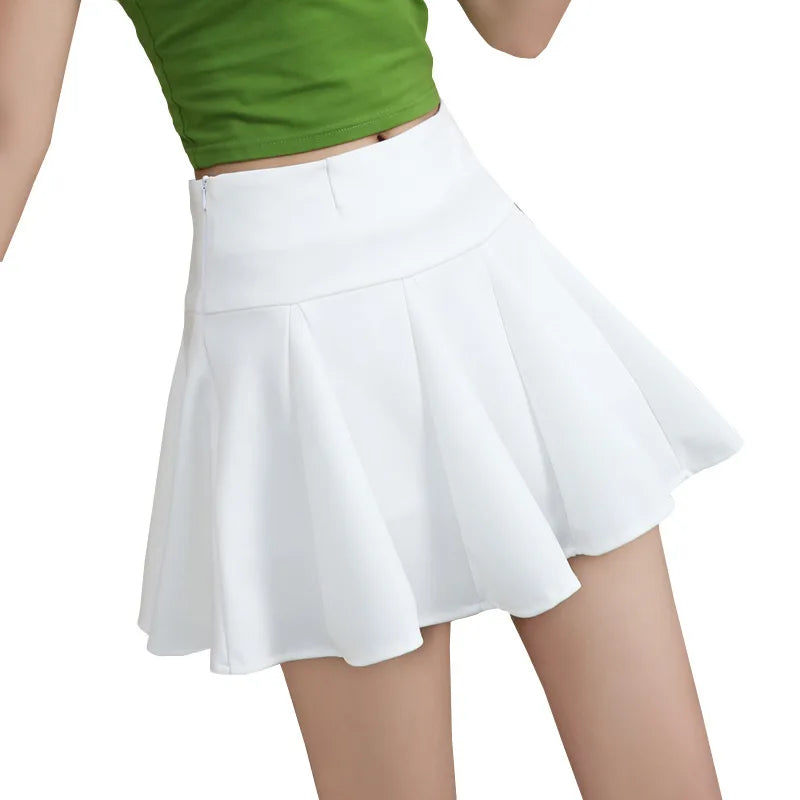 Ladies Pleated Mini Skirt Sexy Women Japanese High Waist Tennis Skirts