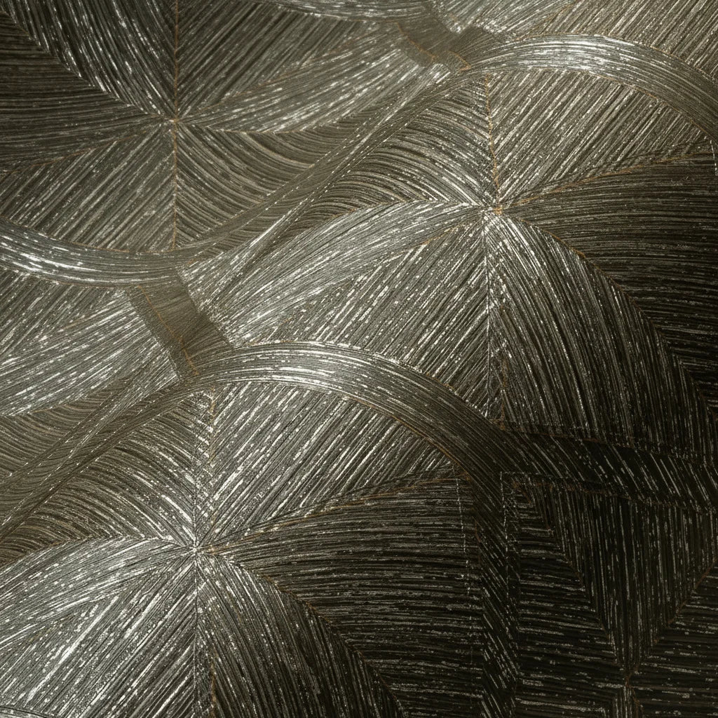 Made in Germany Modern Brown Gold Geometric Non-Woven Vinyl Wallpaper Rolls for Living Room & Hotel Use 1005x053m 386904