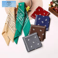 Custom Pure Cotton Hip-Hop Square Scarf & Handkerchiefs Paisley Pattern Bandanas for Sports & Fashion