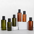 100ml 150ml 200ml 280ml PET Plastic Refillable Toner Round Oblique Shoulder Unique Shampoo Bottle