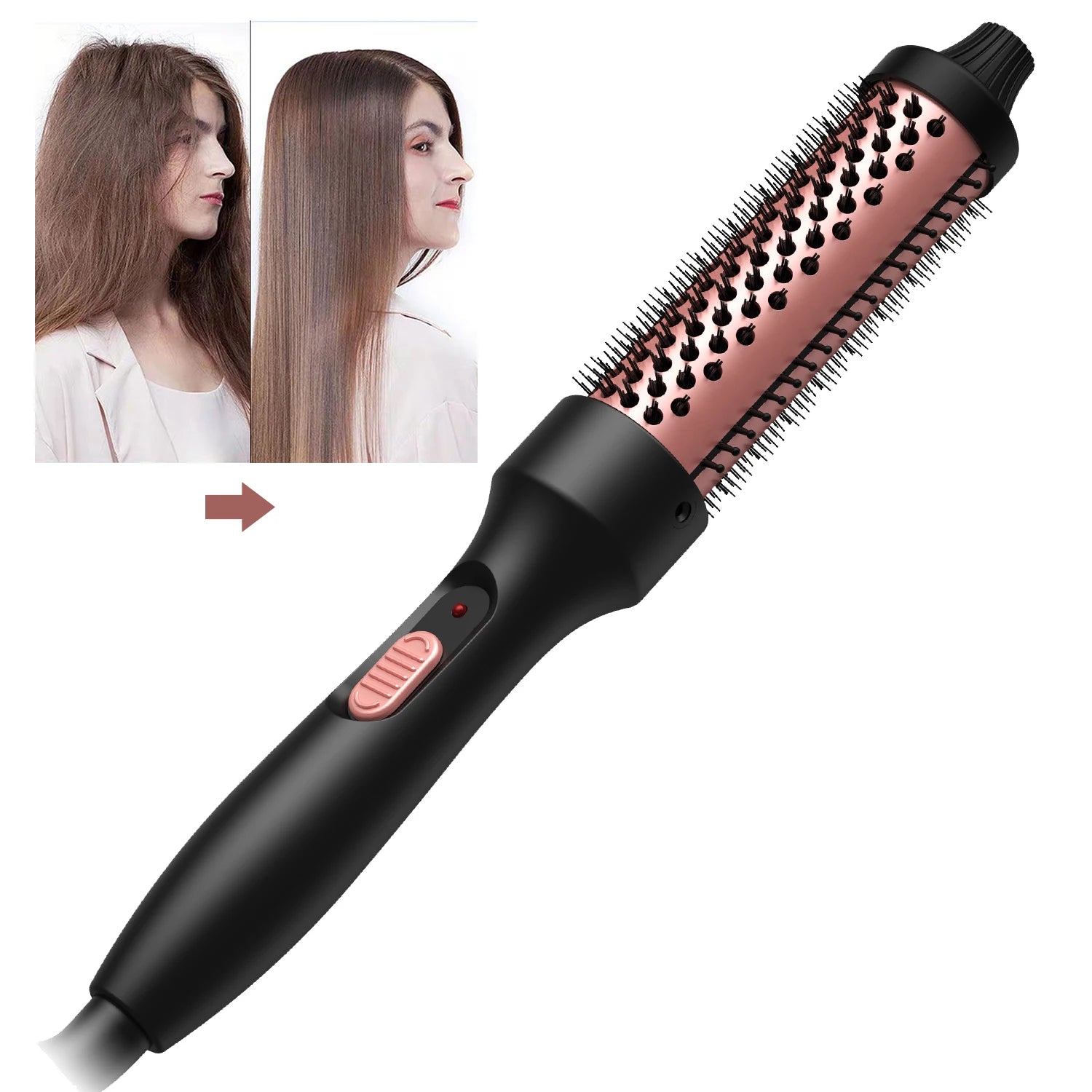Hair Curly Multi Styler Comb Straightener Comb Hair Curler Brush Iron Ceramic 32mm Brush Ionic PTC Heat Portable Home Salon Use