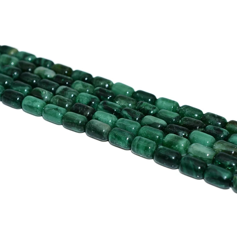 Wholesale 6*9mm Emerald Tube Beads Natural Gemstones for DIY Jewelry Making