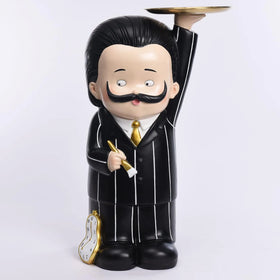 Room Storage Candy Cosmetics Resin Painter Large Size Statue Stylish Home Decor with Iron Tray