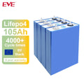 EU Stock Wholesale Lifepo4 EVE 3.2V 105Ah Rechargeable Lithium Batteries for Solar Energy Storage Power Bank