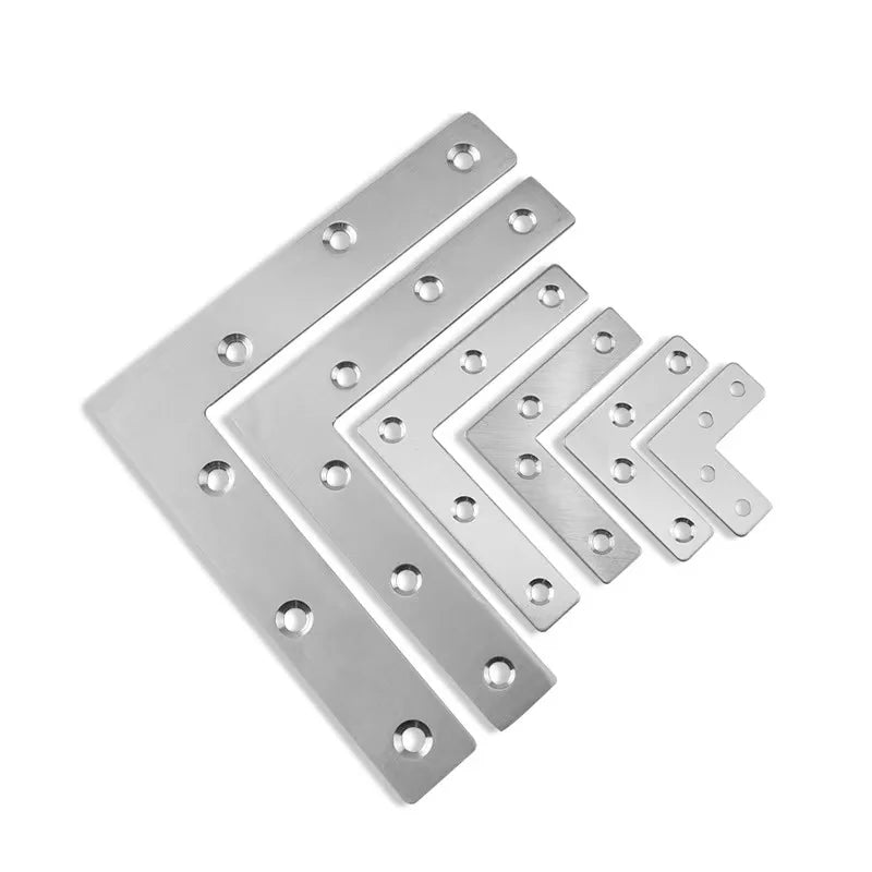 Customized 80 X 80 mm Metal Steel Right Angle L Brackets Flat Corner Brackets for Home Office Sheet Metal Fabrication Customized