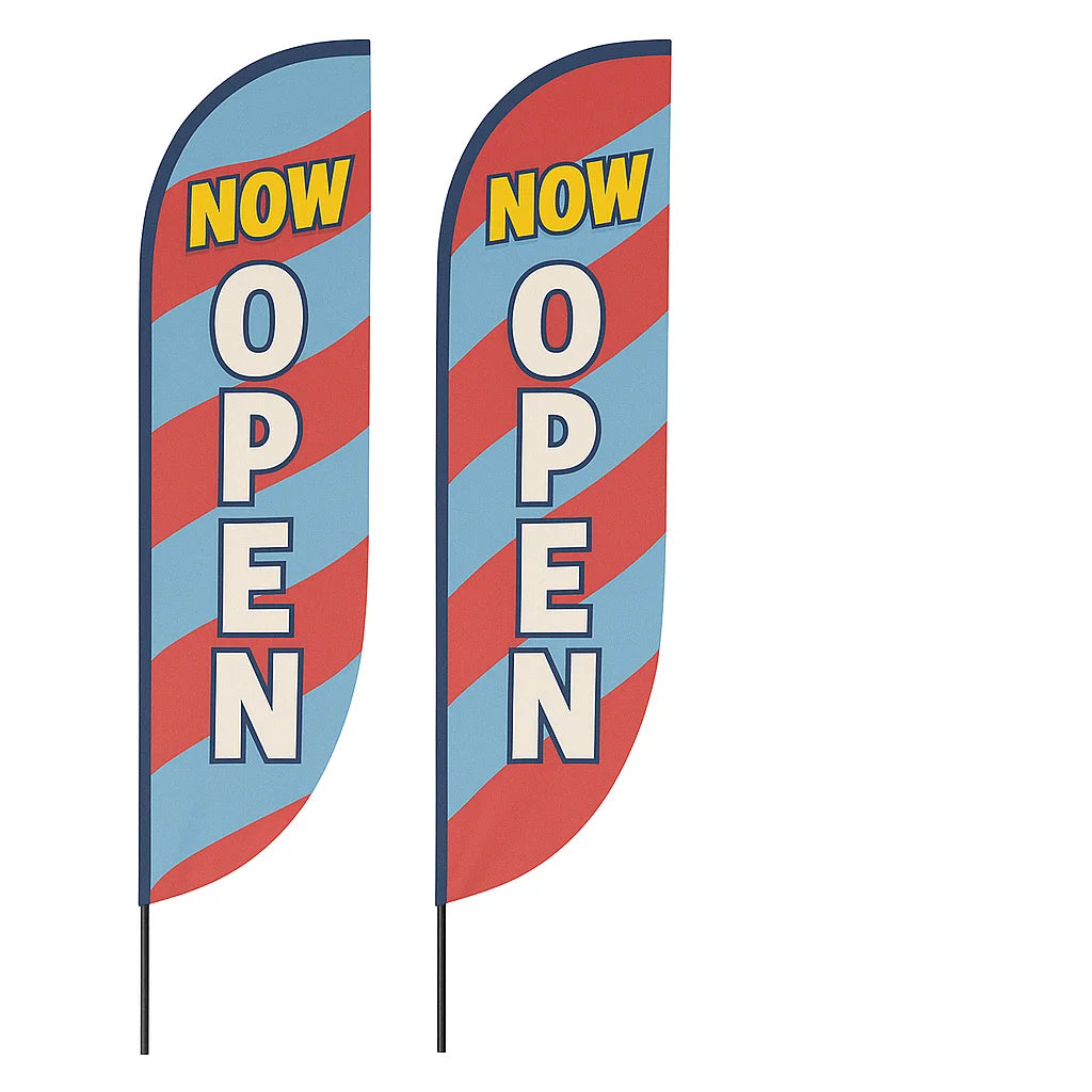 Custom Beach Feather Flag Kit Outdoor Advertising Banner Digital Printing Waterproof 110g/130g Knitted Polyester Aluminum