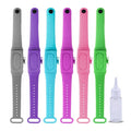 High Quality Soft Silicone Wristband with Plastic Bottles Safety Hand Sanitizer Bracelet
