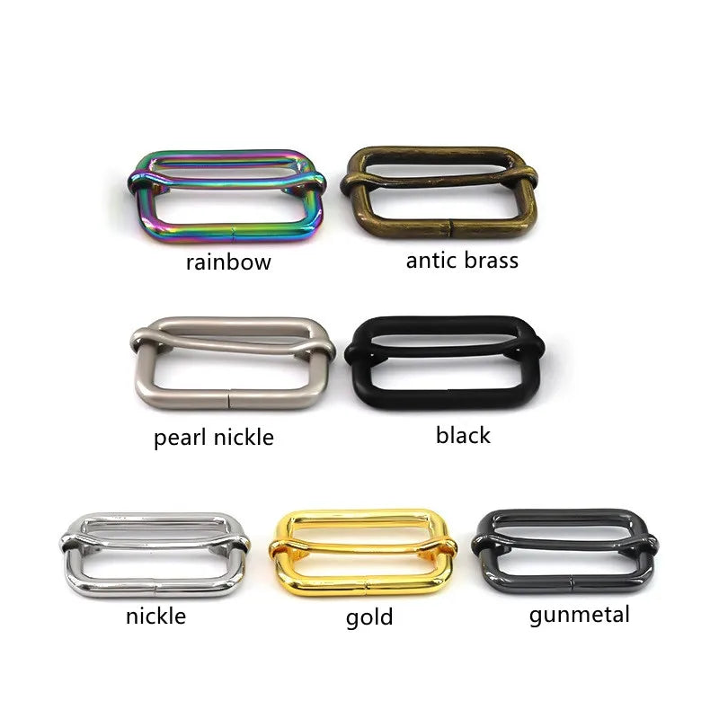 Customized Cheap Price Iron Wired Metal Tri-glide Pin Buckle Adjustable Alloy Metal for Handbag Strap