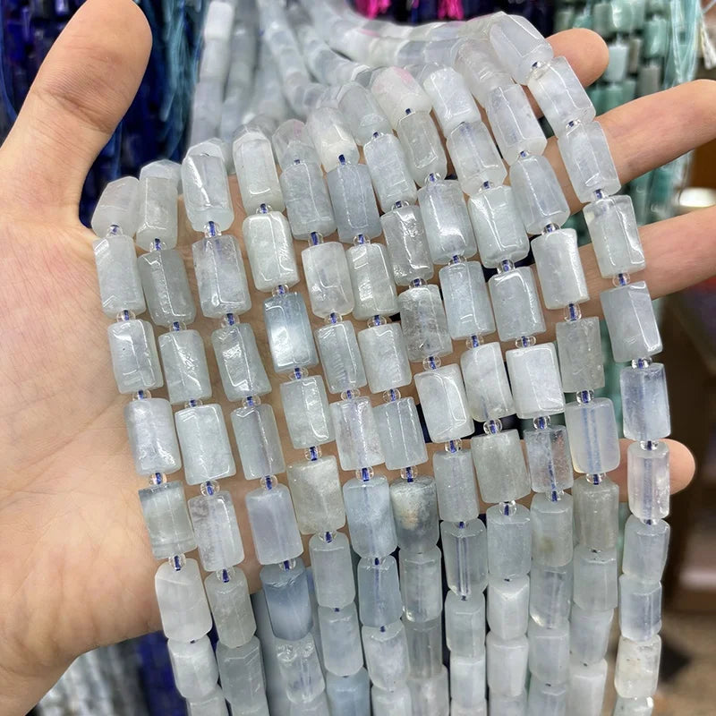 8*12mm Natural Polished Cylindrical Irregular Energy Gemstone Beaded Loose Beads for Jewelry Making Bracelet Necklace