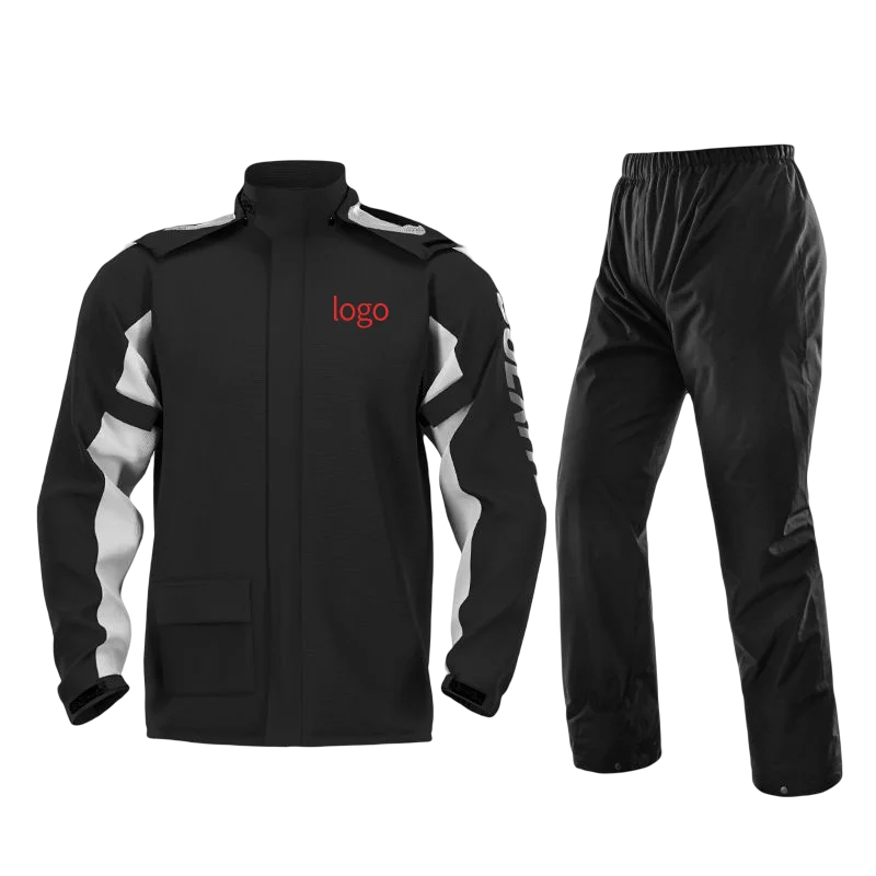 Full Body Motorcycle Waterproof Rain Pants Windproof Split Suit for Mens for Outdoor Activities Hiking Tours Rain Poncho Hood