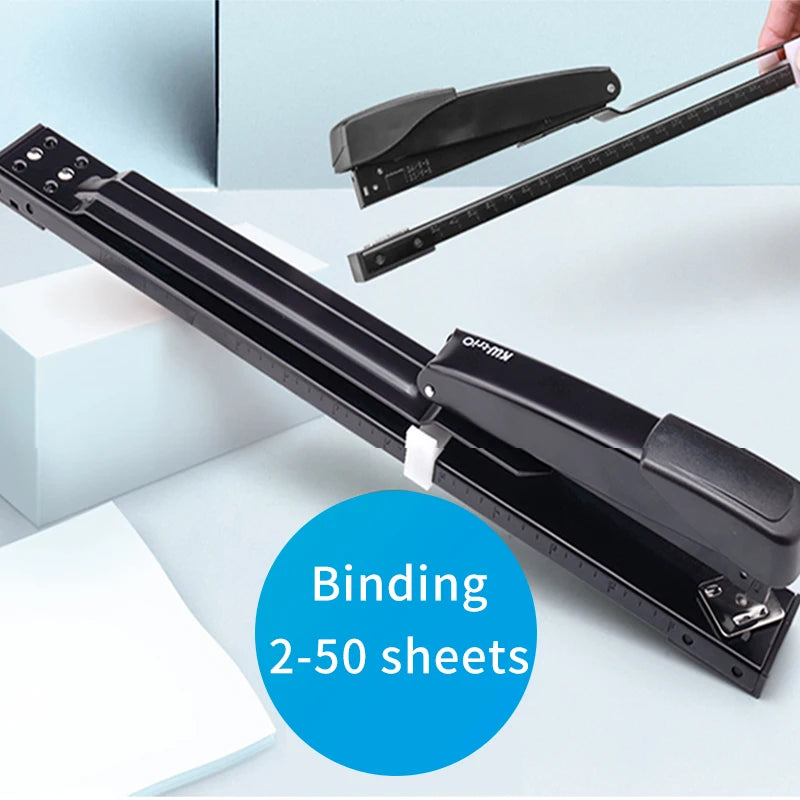 Long Arm Labor Saving Office Stapler Pin Making Machine 50 Sheets Manual Paper Stapler MegaBDM