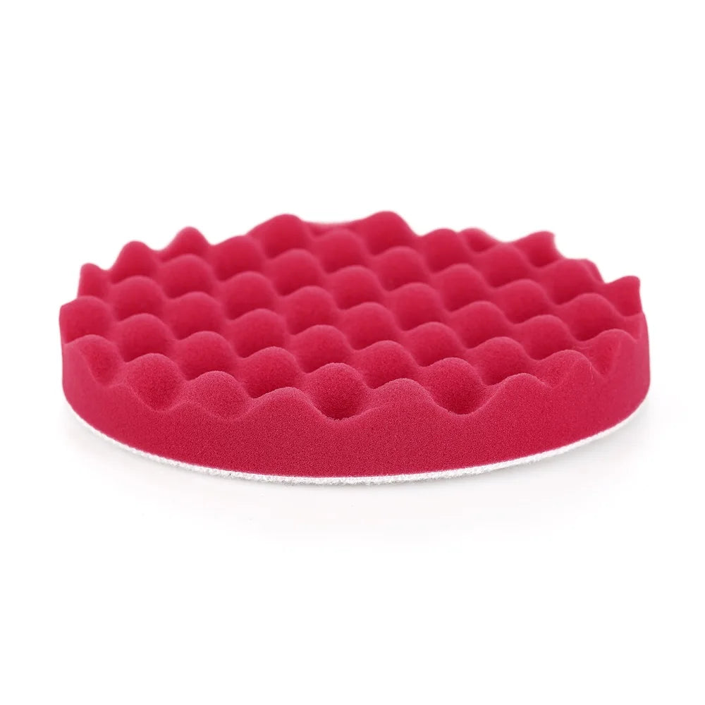 XT-47 Red Waffle Sponge Buffing Pad Auto-stick Medium Cutting Pad Auto Car Polishing Wave Foam Pad