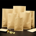 6x9 cm RTS Plain Brown Kraft Small Sachet Tea Packaging 3 Sides Seal Paper Bags for Coffee/Powder/Snack